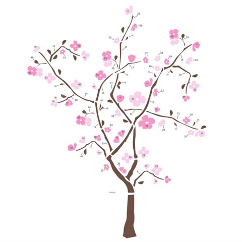 Spring Blossom Peel & Stick Giant Wall Decal