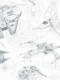 DY0305 | Star Wars Ship Schematic Wallpaper | Disney Kids III