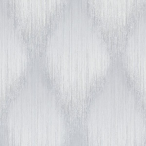 Starfall Dove Metallic Ikat Wallpaper