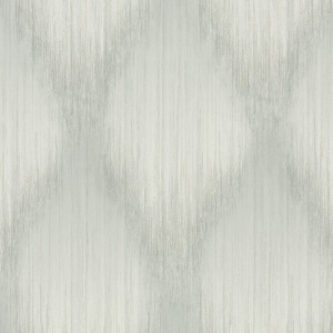 Starfall Dove Metallic Ikat Wallpaper