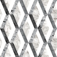 Statuary Diamond Inlay Peel and Stick Wallpaper