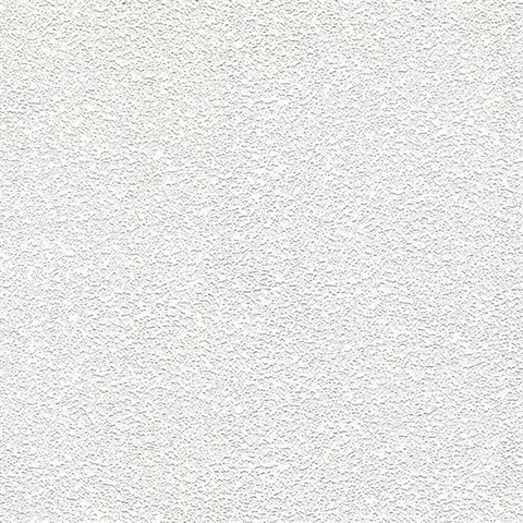 Stinson White Stucco Texture Paintable Wallpaper