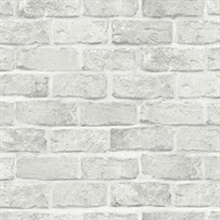 Light Grey Stretcher Brick Peel & Stick Wallpaper