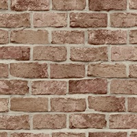 Red Stretcher Brick Peel & Stick Wallpaper