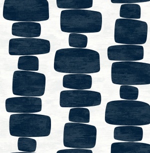 Stripe Block Charcoal Peel & Stick Wallpaper