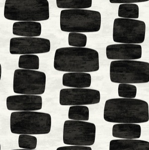 Stripe Block Charcoal Peel & Stick Wallpaper