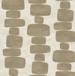 Stripe Block Charcoal Peel & Stick Wallpaper