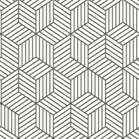 Striped Hexagon P & S Wallpaper