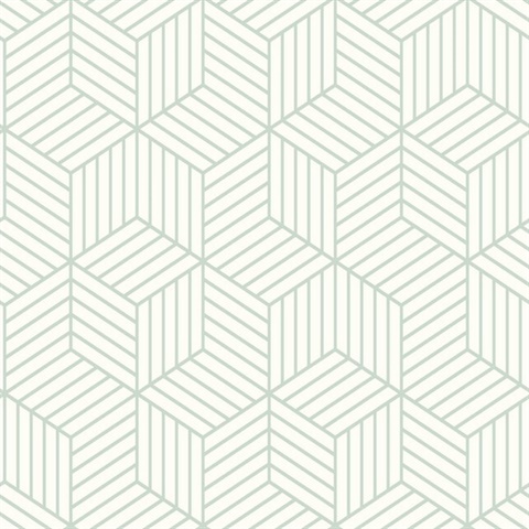 Striped Hexagon P & S Wallpaper