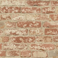 Stuccoed Red Brick Peel And Stick Wallpaper