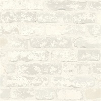 Stuccoed White Brick Peel And Stick Wallpaper