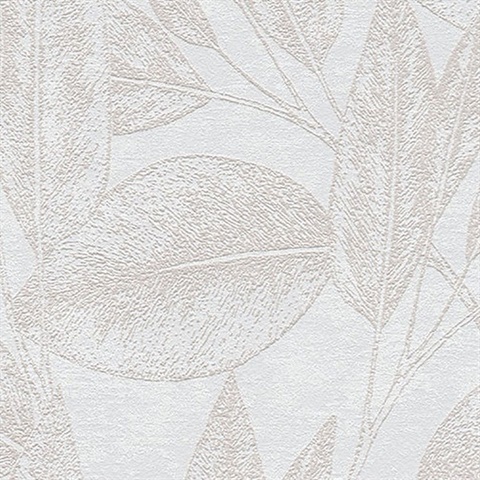 Suki Cream Leaves Wallpaper