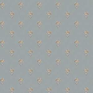 Surdiva Denim Floral Fan Wallpaper