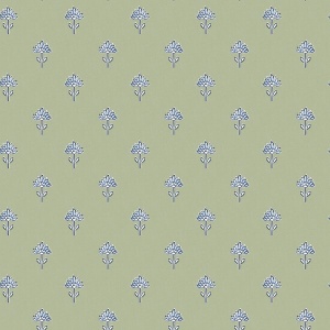Surdiva Denim Floral Fan Wallpaper