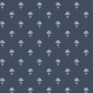 Surdiva Denim Floral Fan Wallpaper