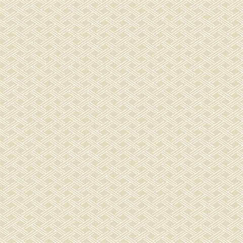 Sweetgrass Beige Lattice Wallpaper