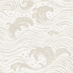 Swell Beige Ocean Wave Wallpaper