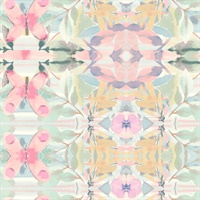 Synchronized Floral P & S Wallpaper