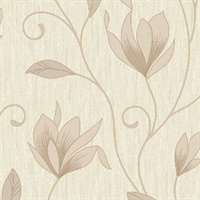 Synergy Gold Floral Trails Wallpaper