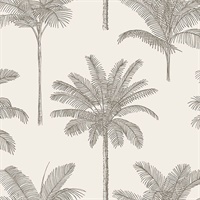 Taj Beige Palm Trees Wallpaper