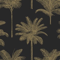 Taj Black Palm Trees Wallpaper