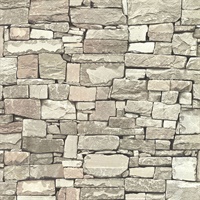 Tallulah Taupe Stone Wallpaper