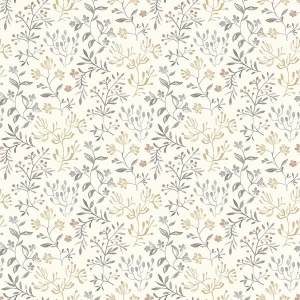 Tarragon Blue Dainty Meadow Wallpaper
