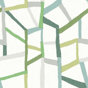 Tate Pink Geometric Linen Wallpaper