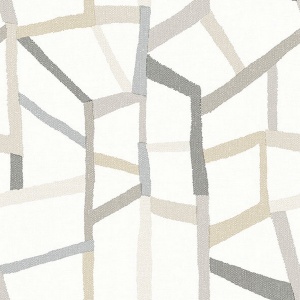 Tate Pink Geometric Linen Wallpaper
