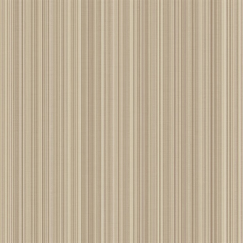 Taupe Stria Stripe Wallpaper