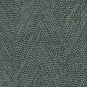 Thatched Chevron Charcoal Wallpaper