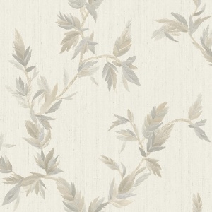 Thin Leaf Beige Wallpaper