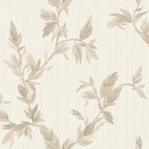 Thin Leaf Beige Wallpaper