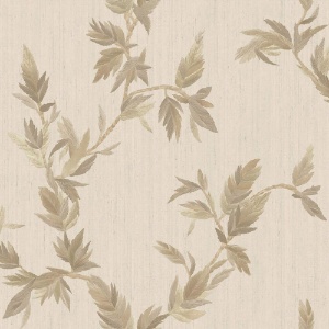 Thin Leaf Beige Wallpaper