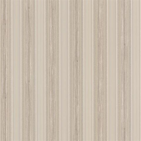 Tiberio Light Brown Silk Stripe