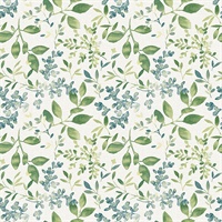 Tinker Green Woodland Botanical Wallpaper