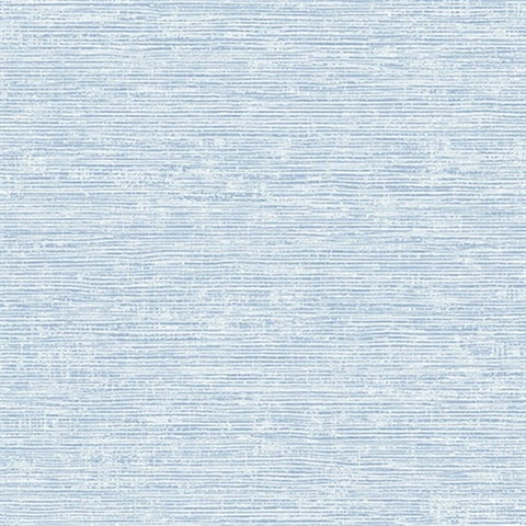 Tiverton Sky Blue Faux Grasscloth Wallpaper
