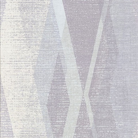 Torrance Lavender Distressed Geometric Wallpaper