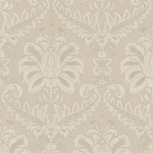 Traditional Damask Beige Wallpaper
