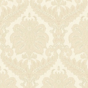 Traditional Damask Beige Wallpaper