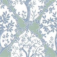 Tree And Vine Ogee P & S Wallpaper