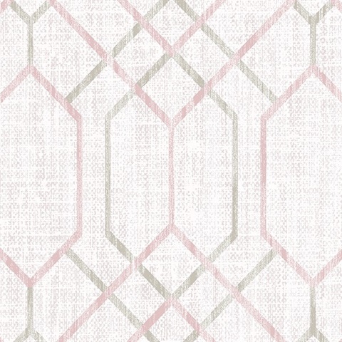 Lyla Pink Trellis Wallpaper