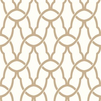 Trellis Gold Peel & Stick Wallpaper