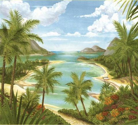 Tropical Beach - Wall Mural