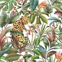 Tropical Leopard Wallpaper