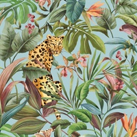 Tropical Leopard Wallpaper