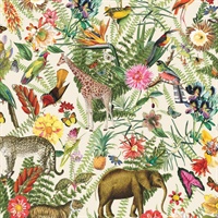 Tropical Zoo P & S Wallpaper