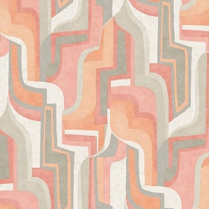 Tulum Blue Surreal Shapes Wallpaper