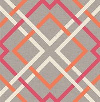 Tuvalu Pink Lattice Wallpaper