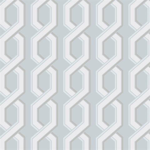 Twist Blue Geometric Wallpaper